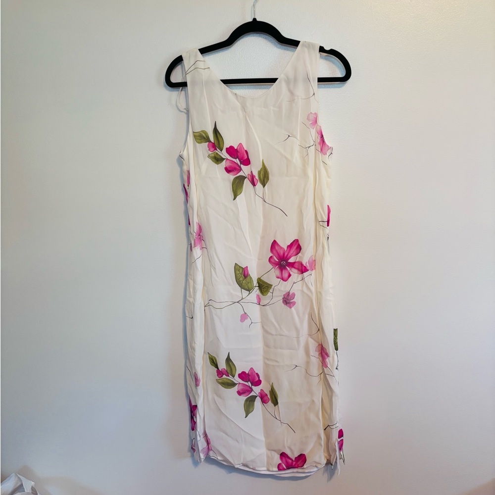 Allen R vintage white and pink floral dress, would be perfect for Easter.